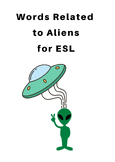 Words related to Aliens for ESL
