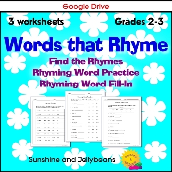 worksheet for grade 3 rhyming words