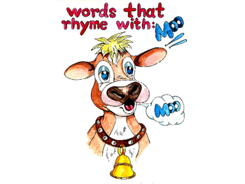 Preview of Clip Art for Words that rhyme with: MOO