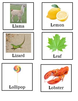 Words that start with "L" Flash Cards by Early Childhood ...