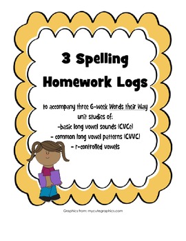 Preview of Words their Way Spelling Homework Bundle #2