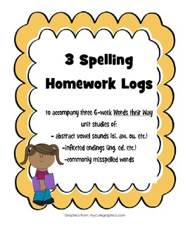 Preview of Words their Way Spelling Homework Bundle #3