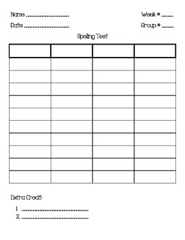 Words their Way Test Form by Fill your Buckett | TPT