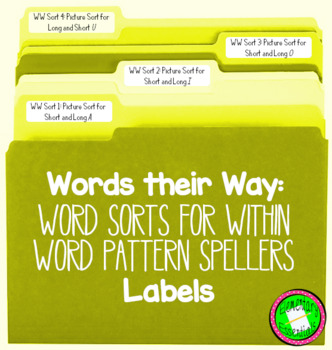 Preview of Words their Way: Within Word Sort Labels