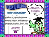 Gifted and Talented Word Study - Set A