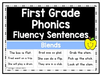 Preview of Words with Blends Fluency Sentences