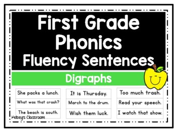 Preview of Words with Digraphs Fluency Sentences