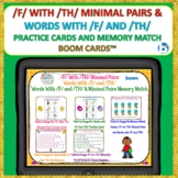 Words with /F/ and /TH/ Memory Match Game & Minimal Pairs 