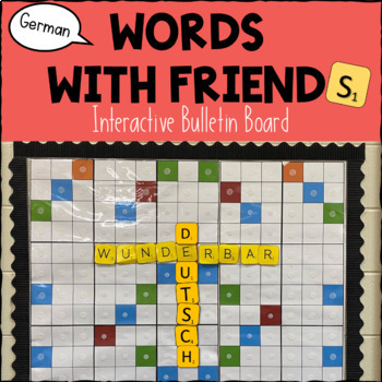 Preview of GERMAN: Words with Friends Interactive Bulletin Board