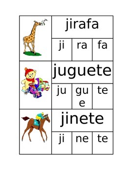 Words with J in Spanish by Maria Elena Morales | TpT
