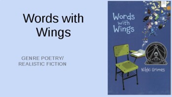 Preview of Words with Wings GENRE POETRY/ REALISTIC FICTION into reading grade 5 LEVEL Q