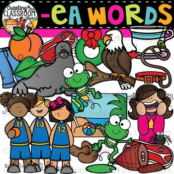 Preview of Words with -ea {Phonics Clipart}