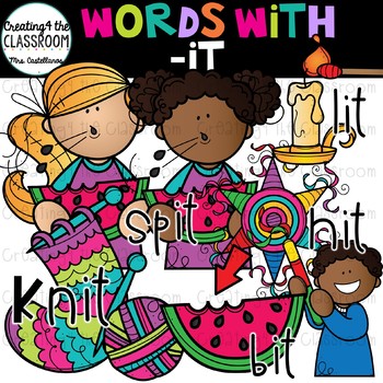 Preview of Words with -it  {Word Family Clip Art}