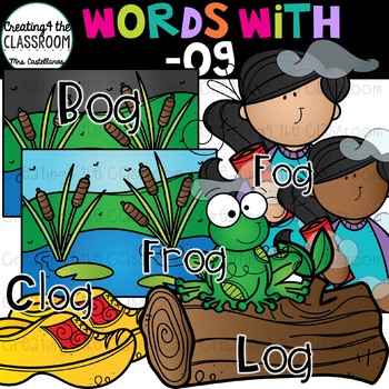 Preview of Words with -og  {Word Family Clip Art}