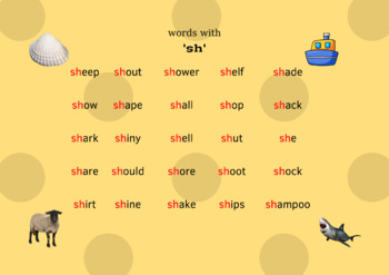 Preview of Words with 'sh'