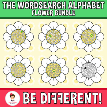 Preview of Wordsearch Alphabet Clipart Flower Bundle