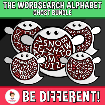 Preview of Wordsearch Alphabet Clipart Ghost Bundle