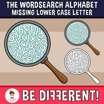 Preview of Wordsearch Alphabet Clipart Letters Missing Lower Case Letter