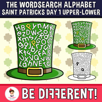 Preview of Wordsearch Alphabet Clipart Letters Saint Patrick´s Day (Upper-Lower)