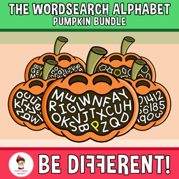 Preview of Wordsearch Alphabet Clipart Pumpkin Bundle Halloween