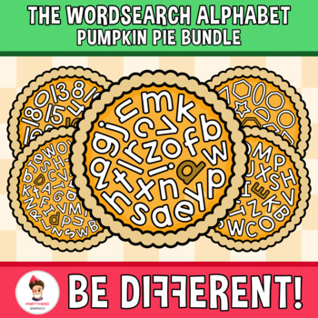 Preview of Wordsearch Alphabet Clipart Pumpkin Pie Bundle Thanksgiving Food