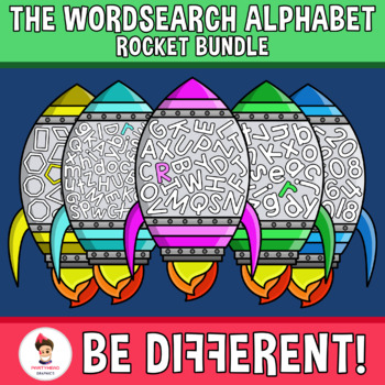 Preview of Wordsearch Alphabet Clipart Rocket Bundle