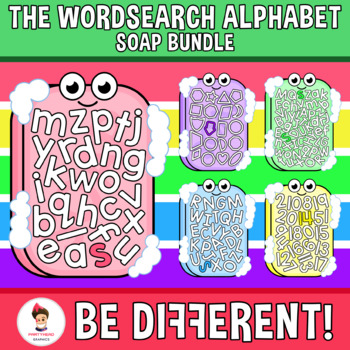 Preview of Wordsearch Alphabet Clipart Soap Bundle