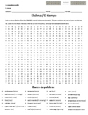 Wordsearch & Crossword: El clima