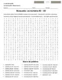 Crossword & Wordsearch: Los números 40-60