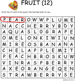 Wordsearch-Fruit