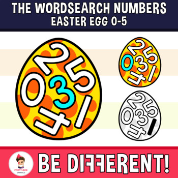 Preview of Wordsearch Numbers Clipart Easter Egg (0-5) April