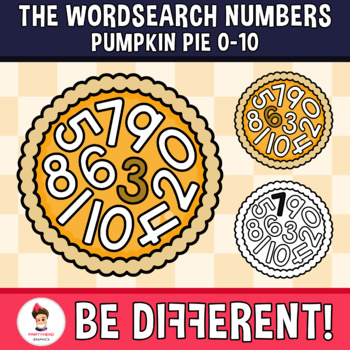 Preview of Wordsearch Numbers Clipart Pumpkin Pie (0-10)