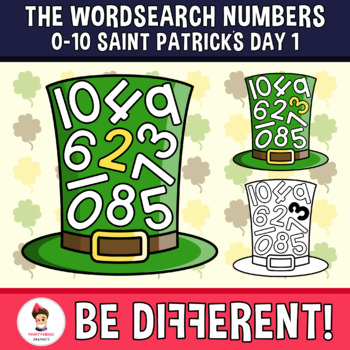 Preview of Wordsearch Numbers Clipart Saint Patrick´s Day 1 (0-10)