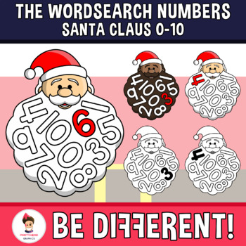 Preview of Wordsearch Numbers Clipart Santa Claus (0-10)