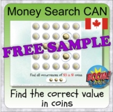 Money search using CAN coins (BOOM CARD digital learning -