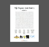 Wordsearch x 8 of High frequency words for Grade 1 and 2