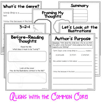 wordy birdy differentiated book study activities by