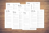 Work Day Organizer Printable, Work Planner, Printable Plan