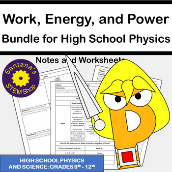 Preview of Work, Energy, and Power Unit Bundle for High School Science and Physics