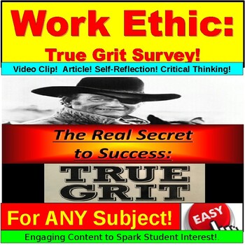 Preview of Work Ethic Survey and Reflection PowerPoint, Google Slides