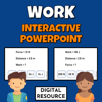 Preview of Work Force Distance Equation Interactive Powerpoint Digital Resource