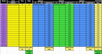 Preview of Work Hours Log and Pay Rate Calculator