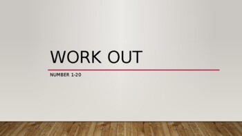 Preview of Work Out Number 0-20