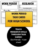 Work Period Task Cards (Grade 9-12)