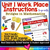 Kid-Friendly Math Workplace Instructions to go w/ Kinderga