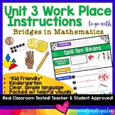 Kid-Friendly Math Workplace Instructions to go w/ Kinderga