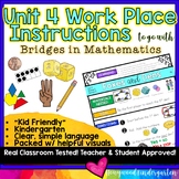 Kid-Friendly Math Workplace Instructions for Kindergarten Unit 4