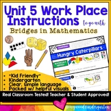 Kid-Friendly Math Workplace Directions for Kindergarten Unit 5