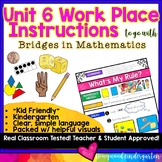 Kid Friendly Math Workplace Directions to go with Kinderga