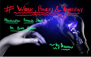 Preview of Work Power Energy(formula sheet)